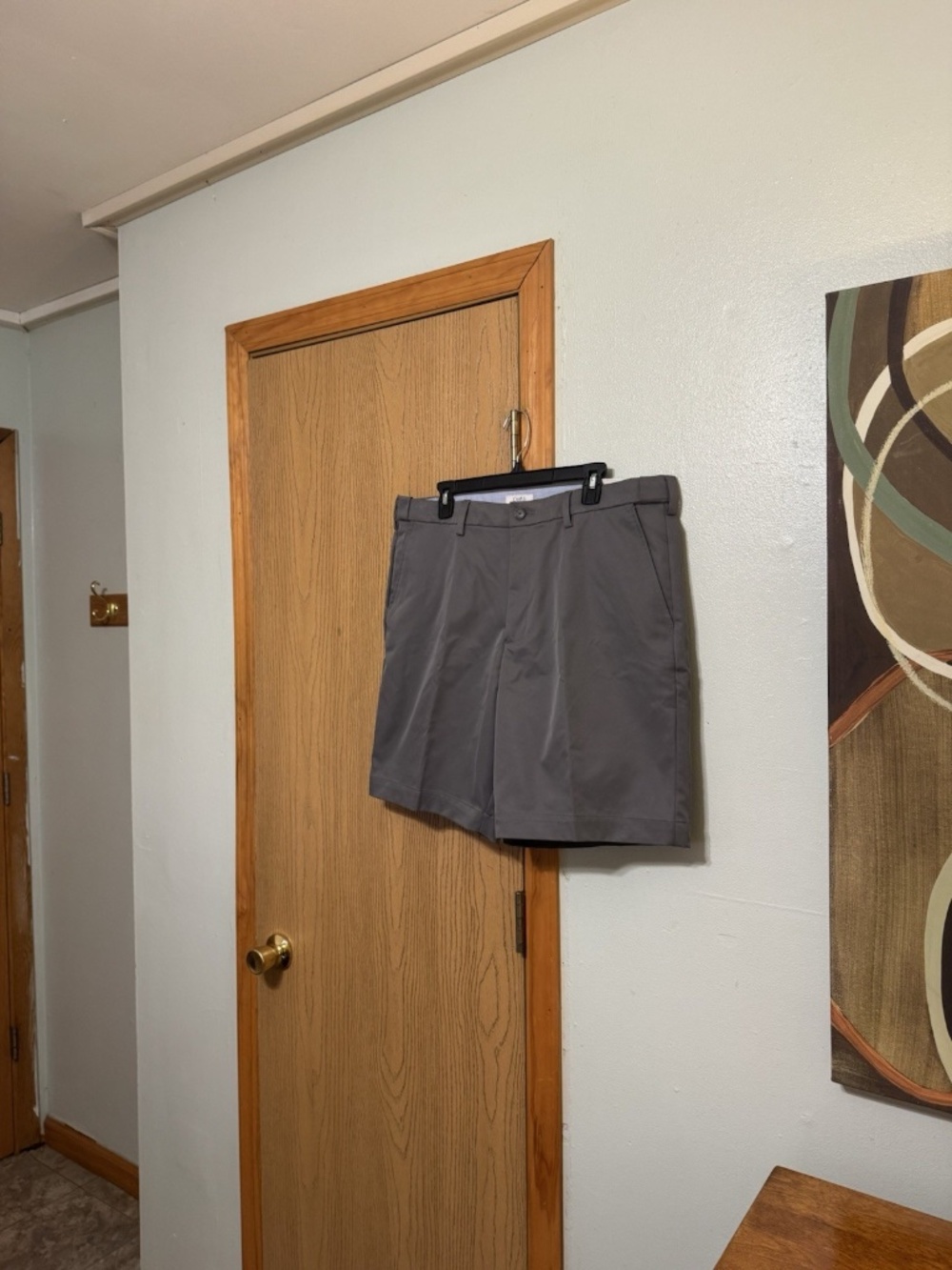 Croft & Barrow "Quick Dry Short" NWT Size 38 Solid Gray Flat Front Shorts